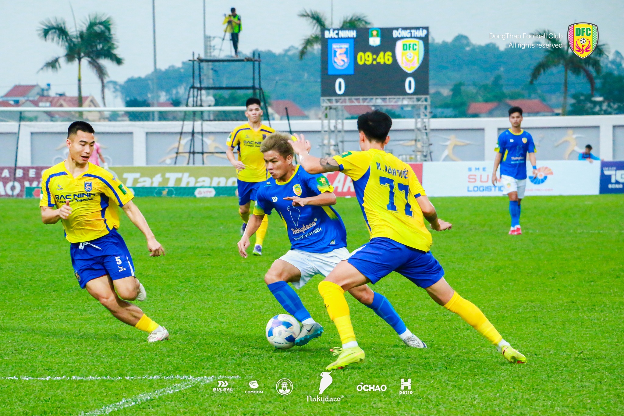 Đồng Tháp FC đánh rơi điểm số đáng tiếc ở những phút cuối trên sân Việt Yên